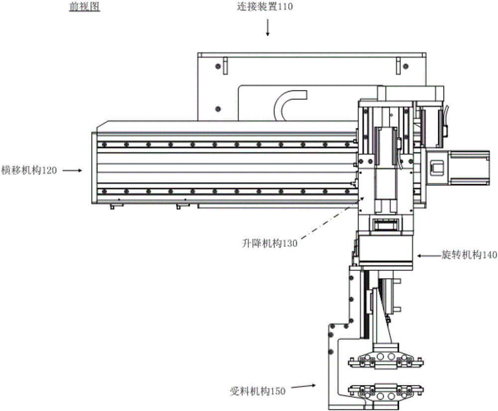 Discharging mechanical arm and discharging method thereof