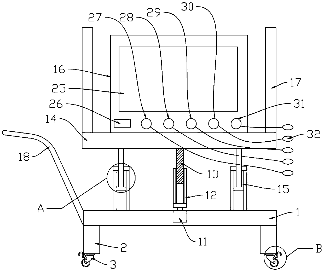 Chest cavity monitoring apparatus for internal medicine-cardiovascular department