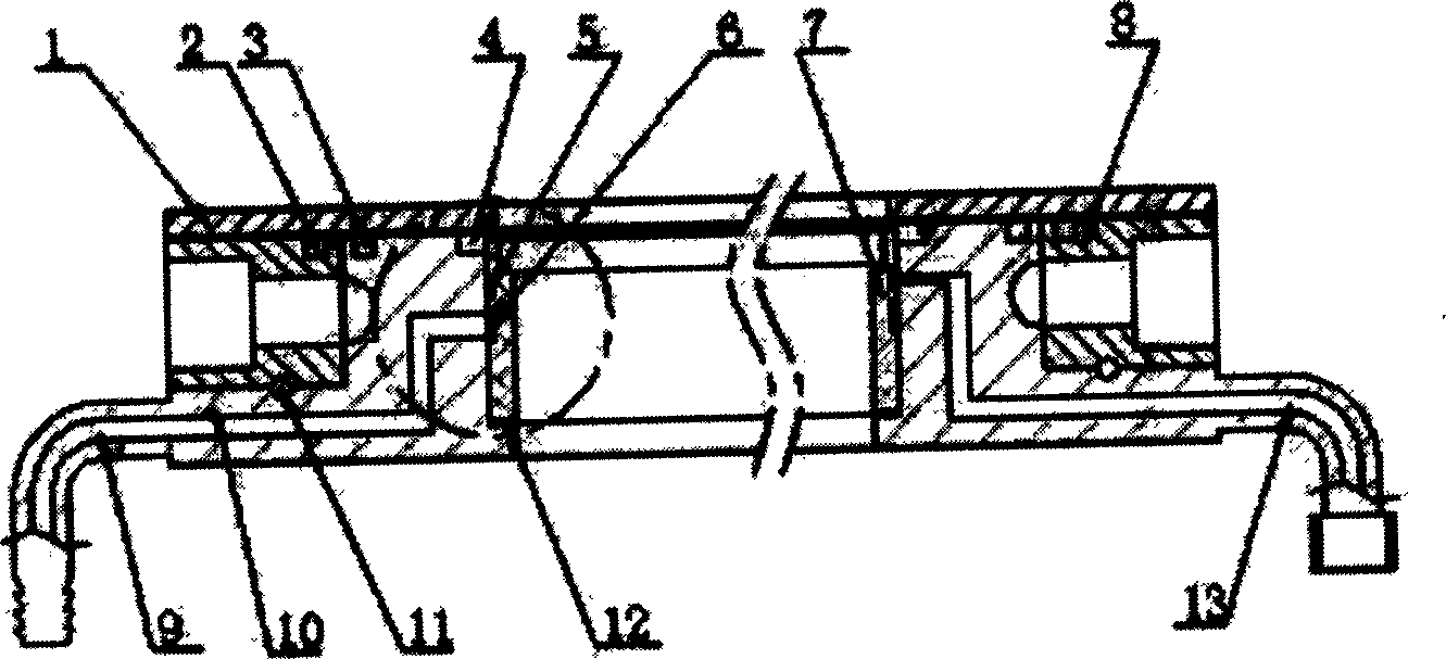 Aluminium alloy gas film continuous casting crystallizer