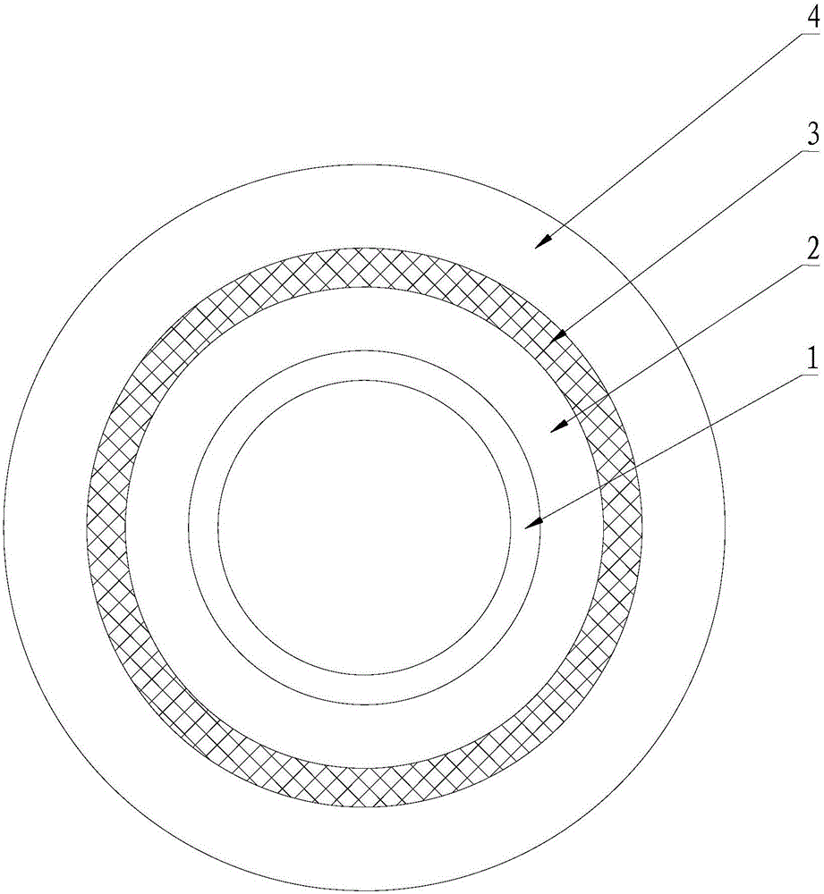 Steel band reinforced antibacterial PE (polyethylene) water supply pipe and preparation method thereof