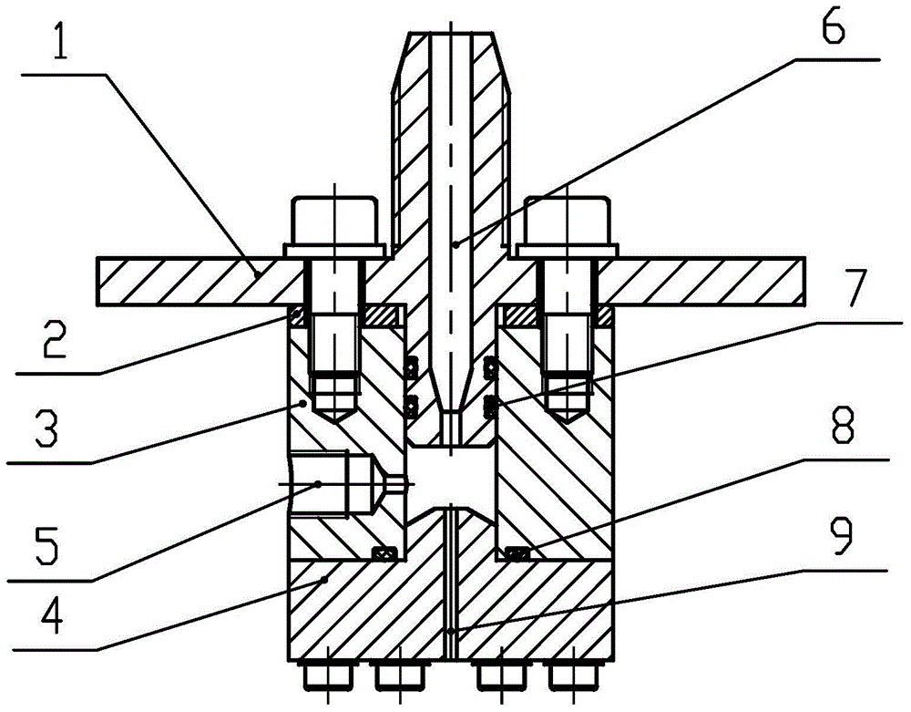 A high-pressure water jet self-excited oscillation nozzle device