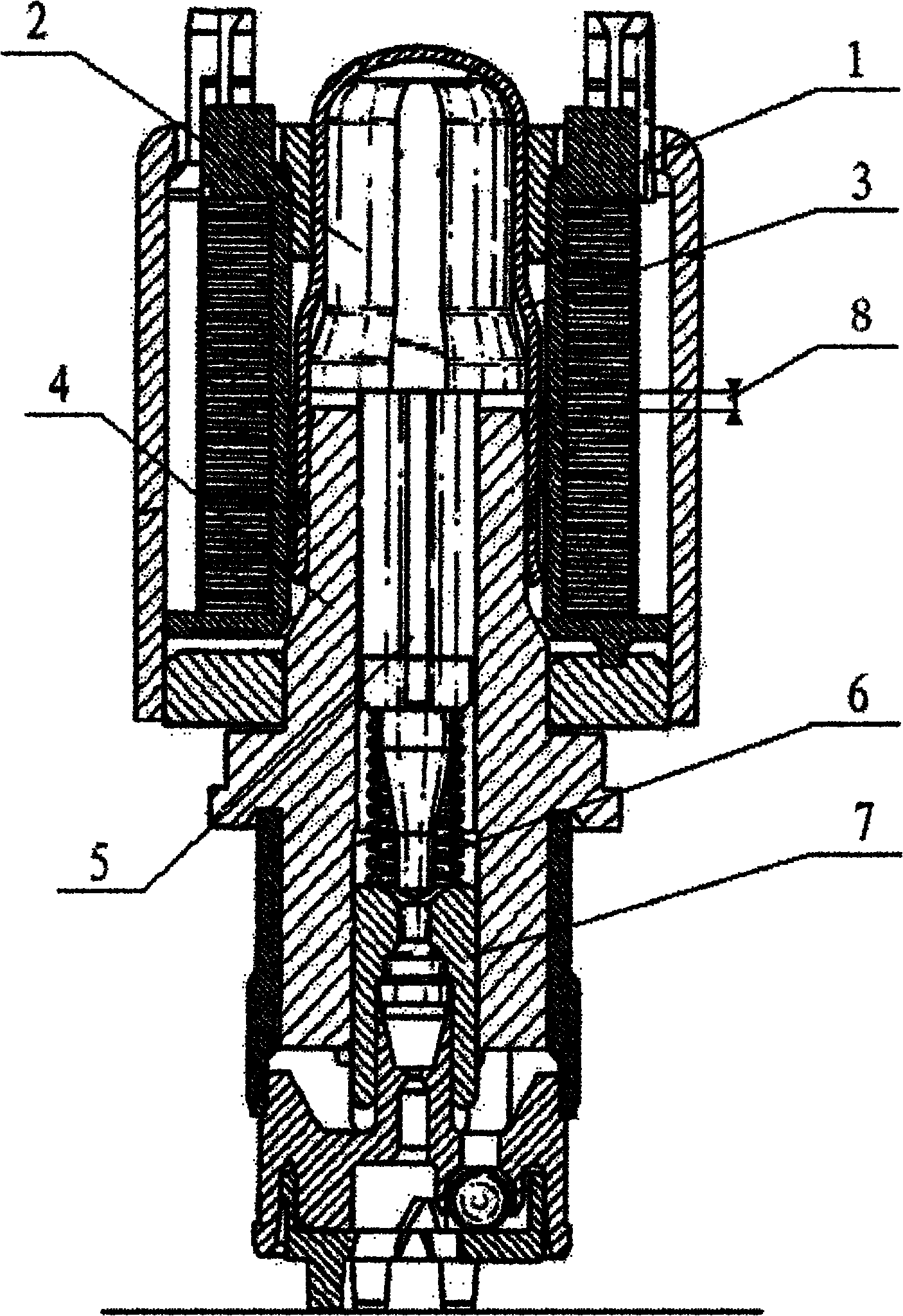 Assembling method of electromagnetic valve assembly