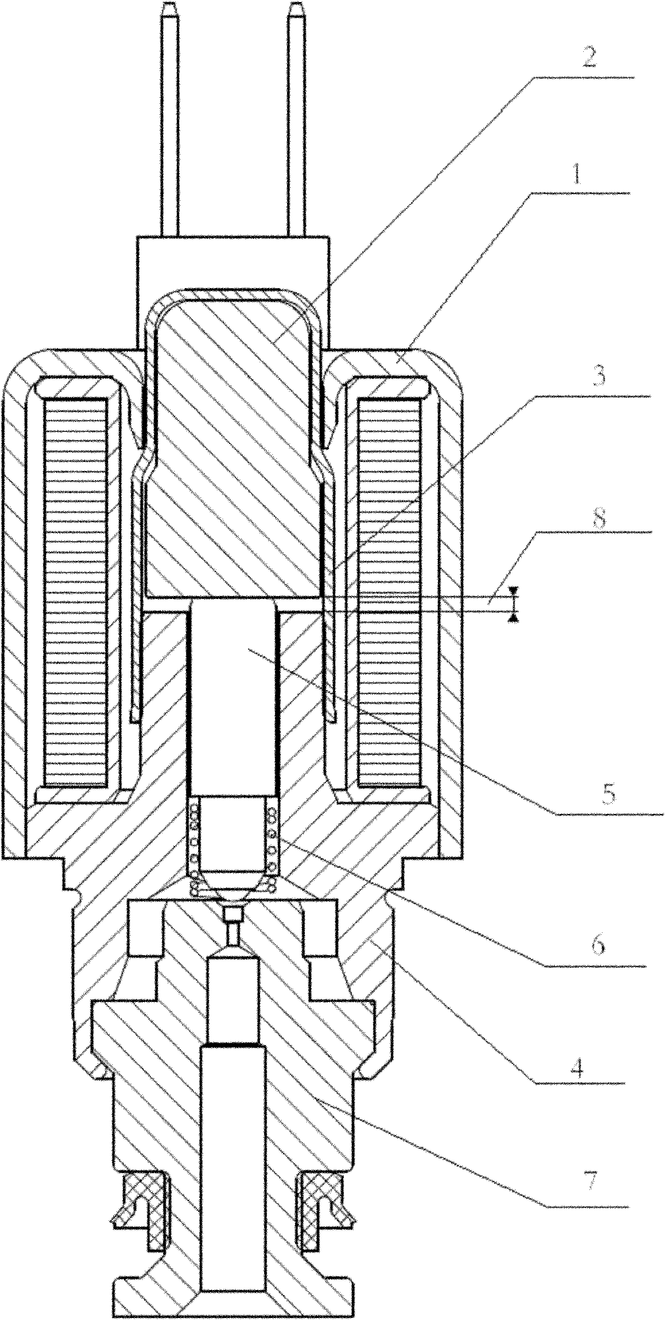 Assembling method of electromagnetic valve assembly