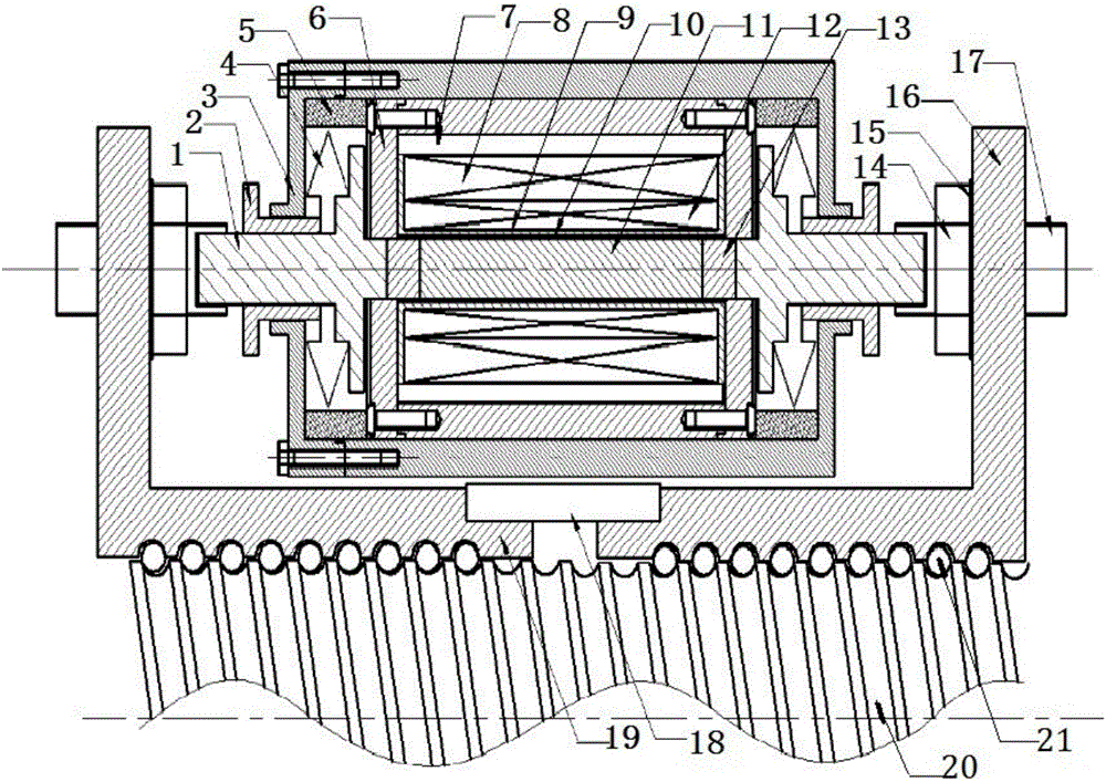 Ball screw pair pre-tightening force measurement and control system and method with self-sensing function