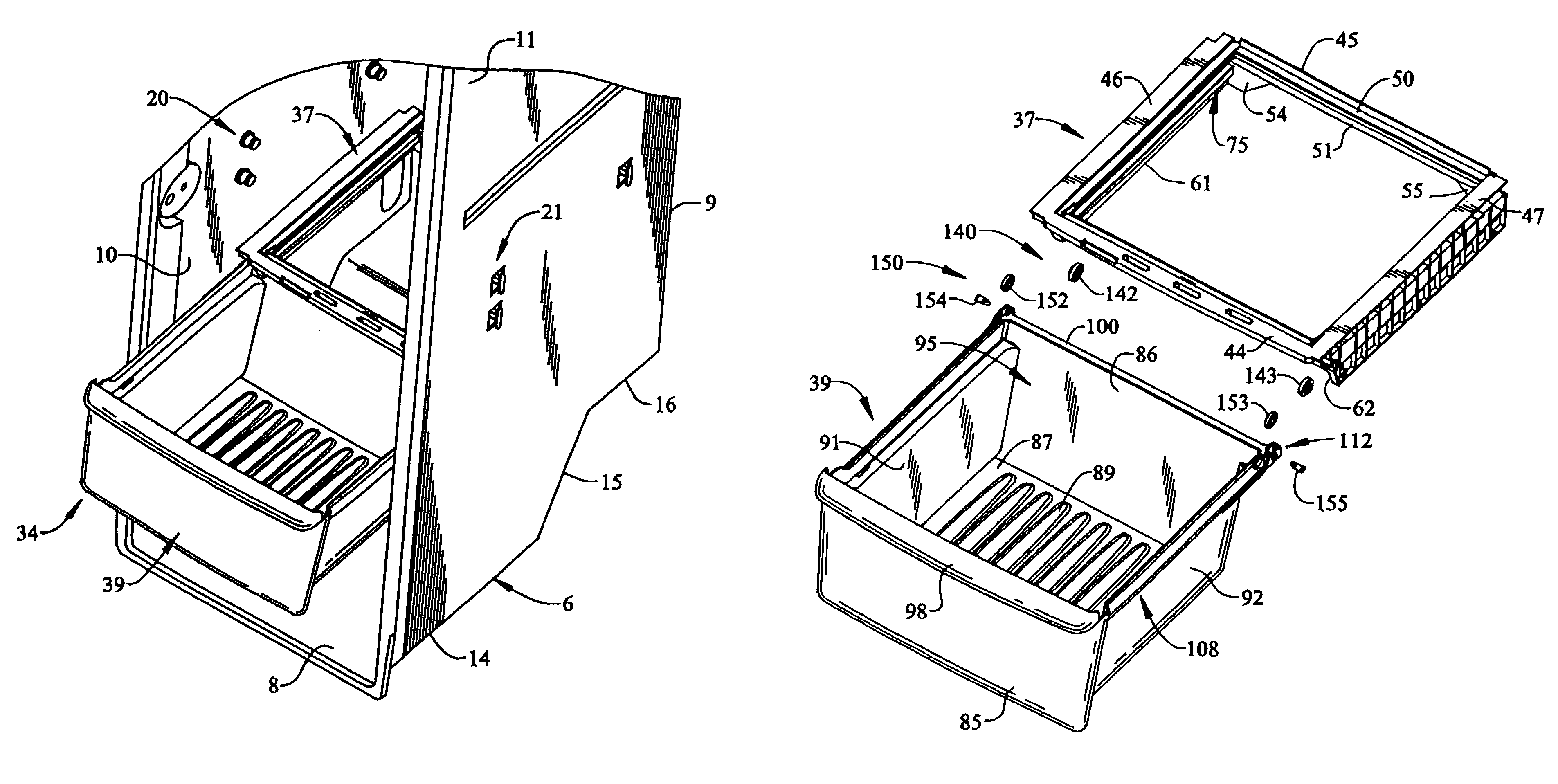 Versatile refrigerator crisper system