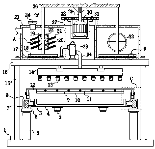 Environment friendly ink-jetting coating equipment for steel plate machining