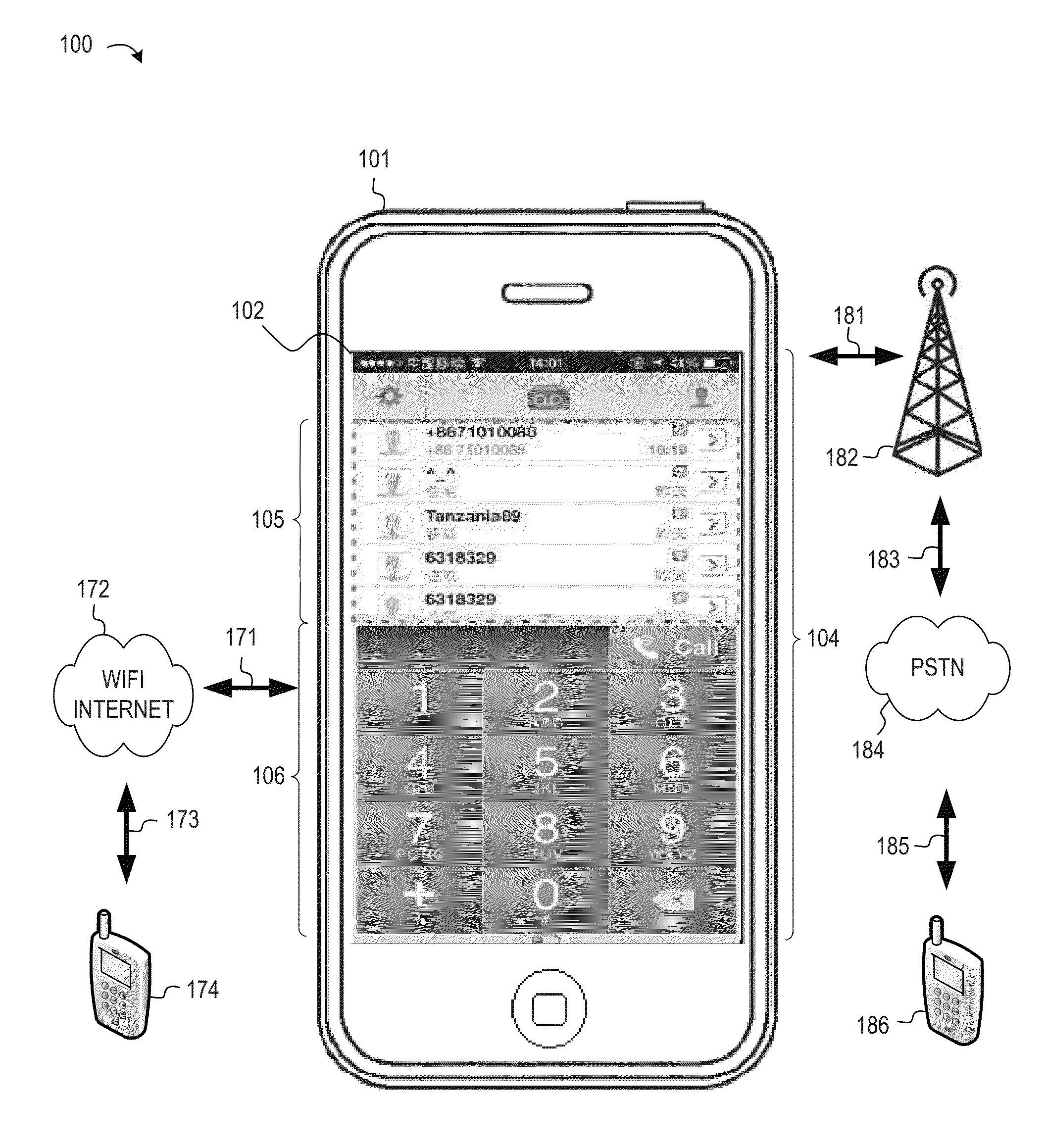 Softphone User Interface System and Method