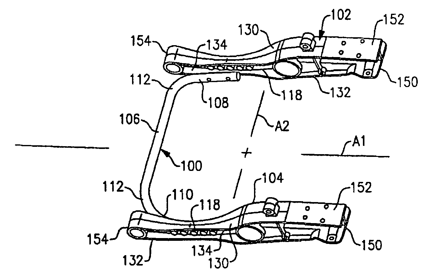 Anti-roll bar and control arm assembly