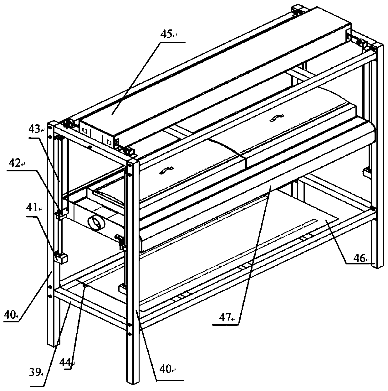 A bed frame type moxibustion device