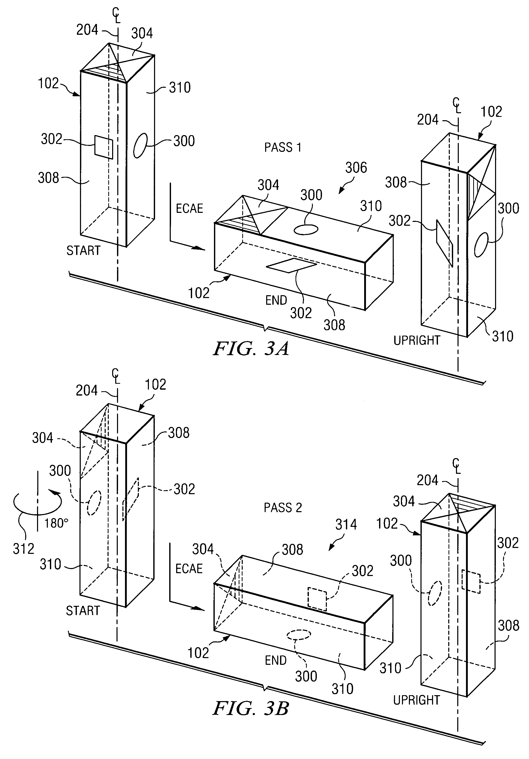 Equal channel angular extrusion method