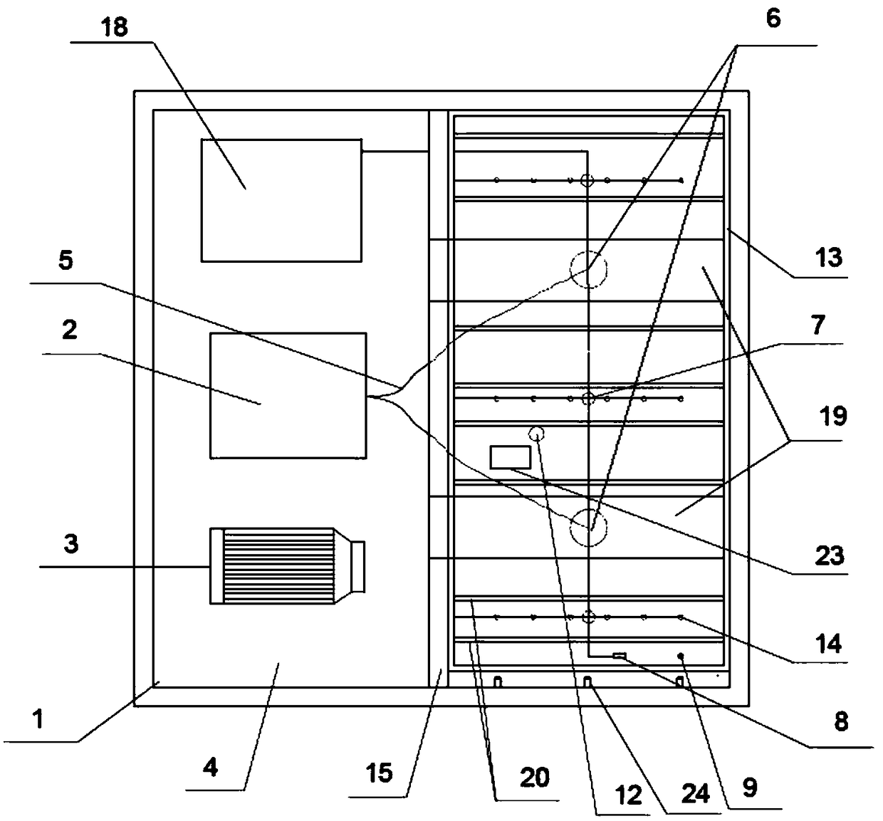 Testing device for simulating natural gas hydrate decomposition induced seabed slope instability