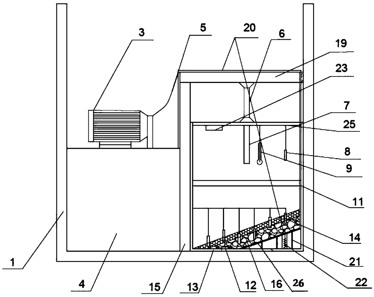 Testing device for simulating natural gas hydrate decomposition induced seabed slope instability