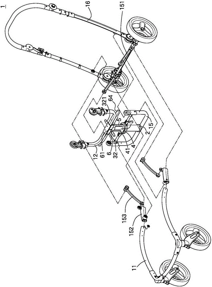 Improved baby carriage structure