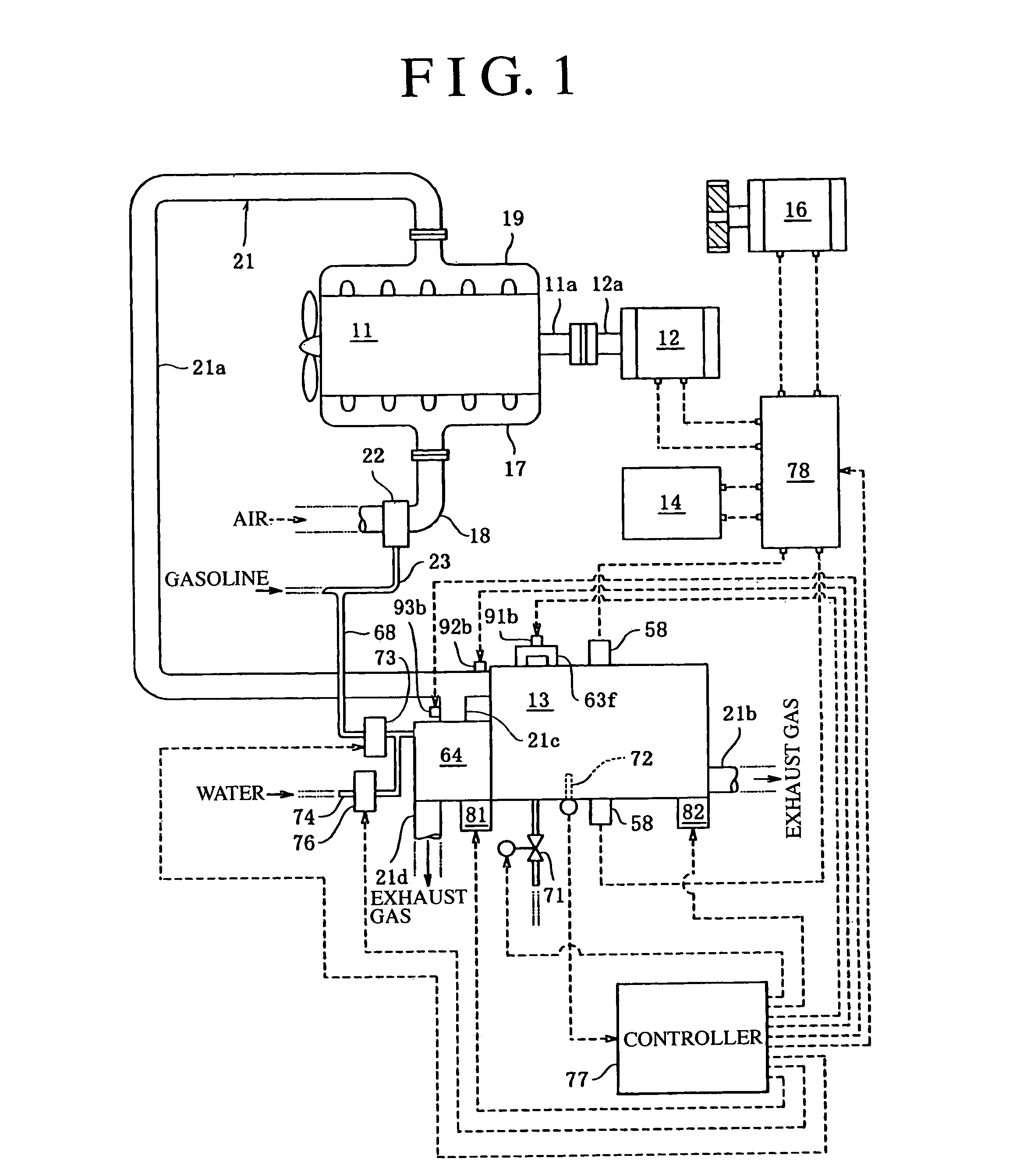 Hybrid power system including an engine and a fuel cell module