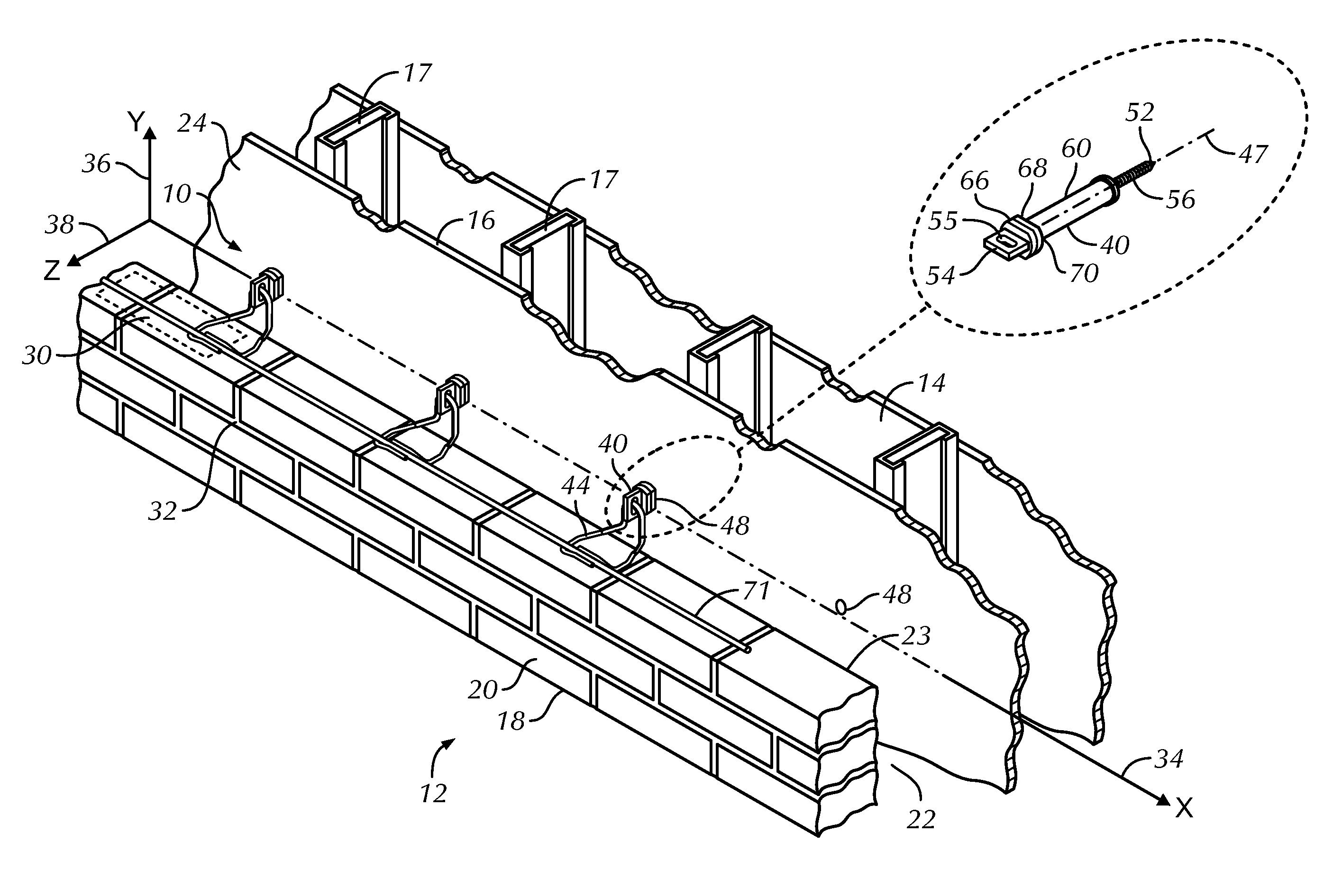 High-strength veneer tie and thermally isolated anchoring systems utilizing the same