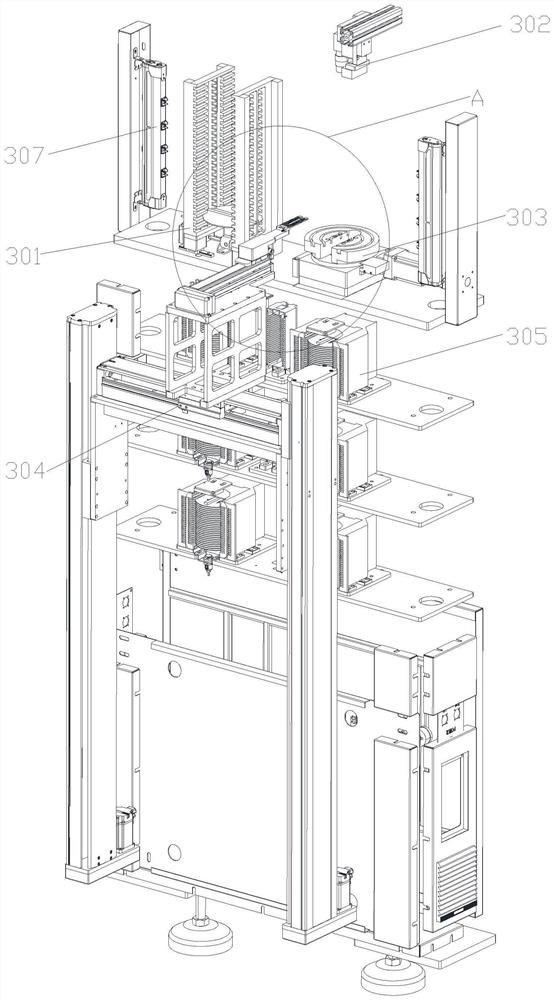 Wafer storage device and automatic material taking and placing equipment with same