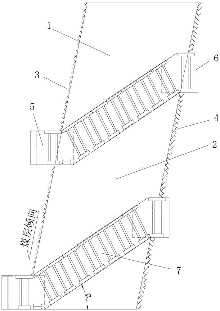 Mining method of top coal caving with oblique cutting in steeply inclined seam