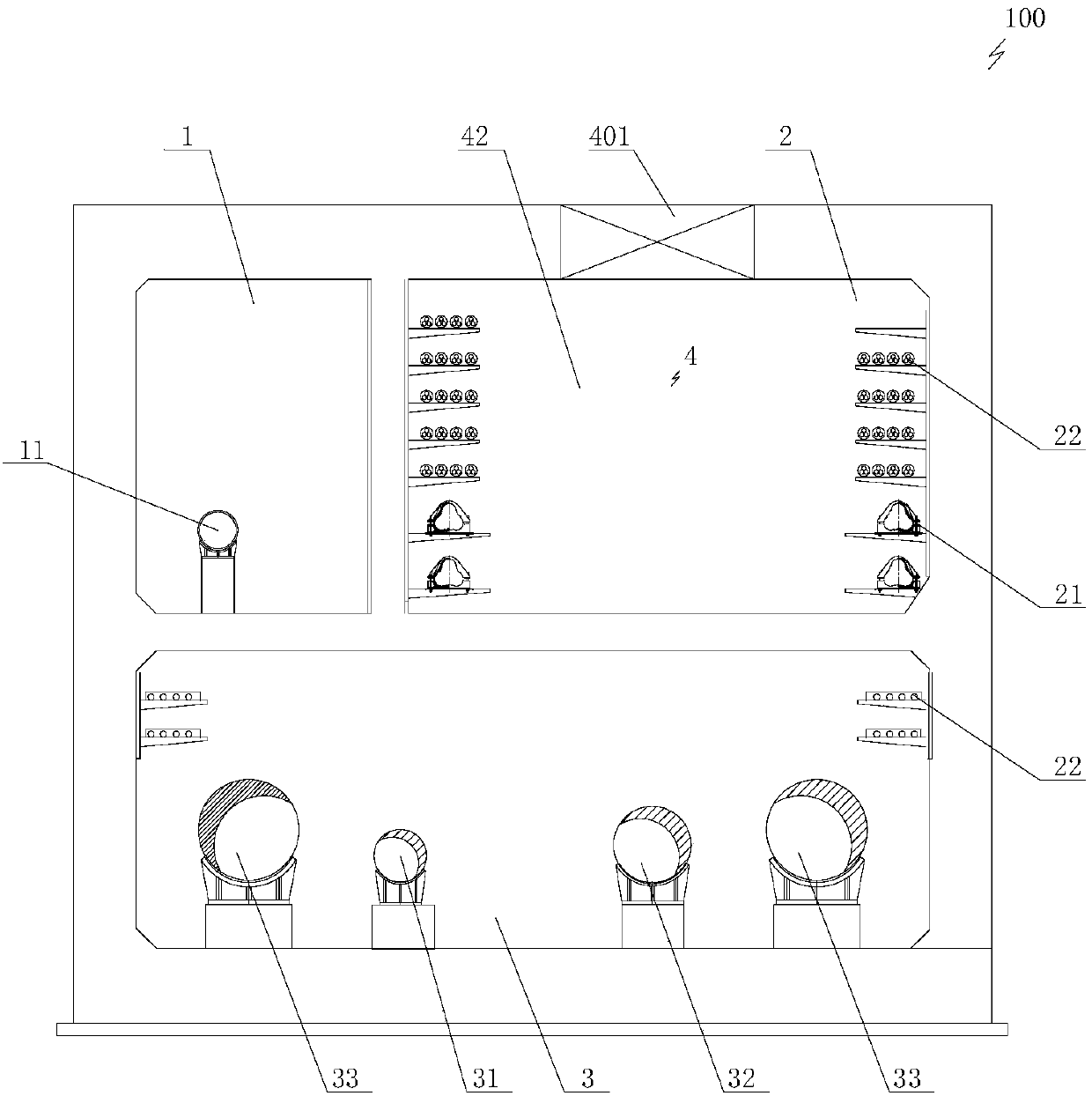 Double-layer comprehensive pipe gallery