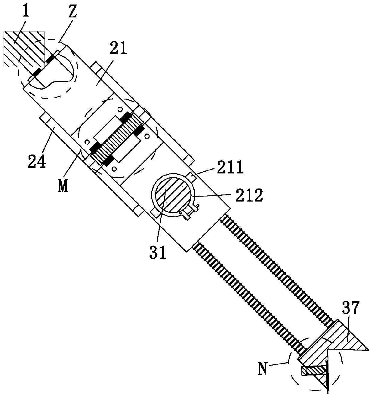 Installation pre-positioning and checking device for paint-free door