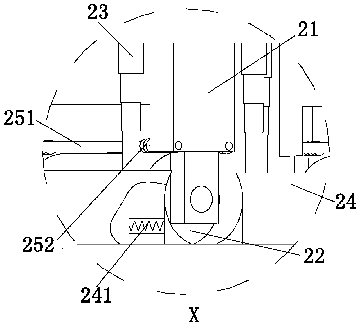 Installation pre-positioning and checking device for paint-free door