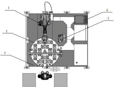 Stamping part robot welding work station