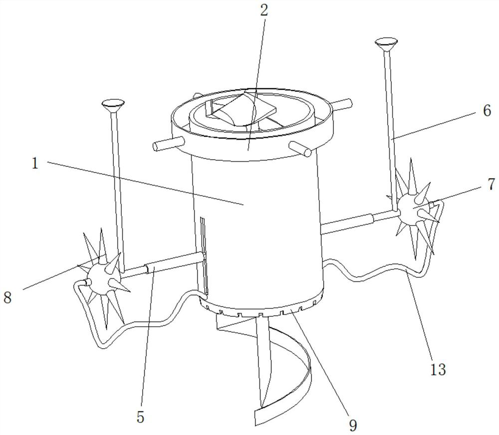 River channel sludge cleaning device