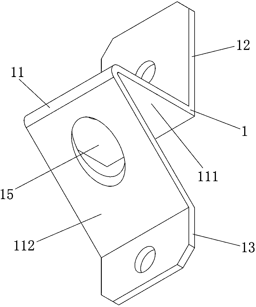 Connection component for upright post and cross beam