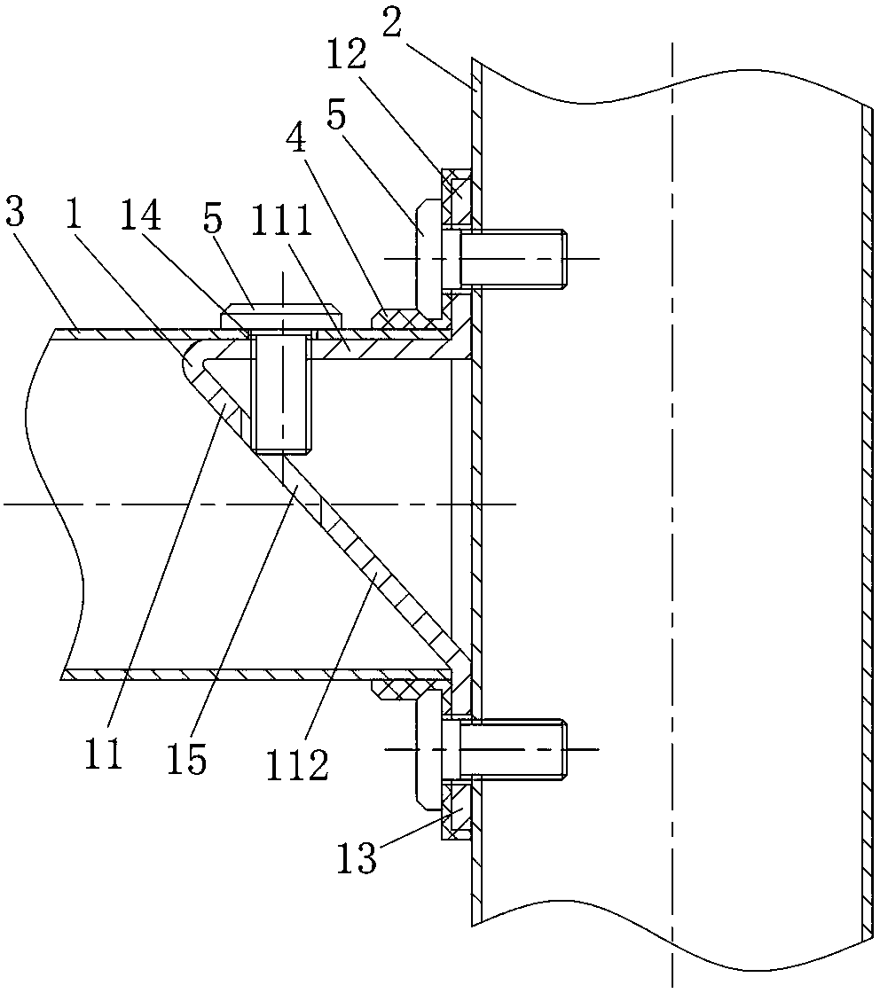 Connection component for upright post and cross beam