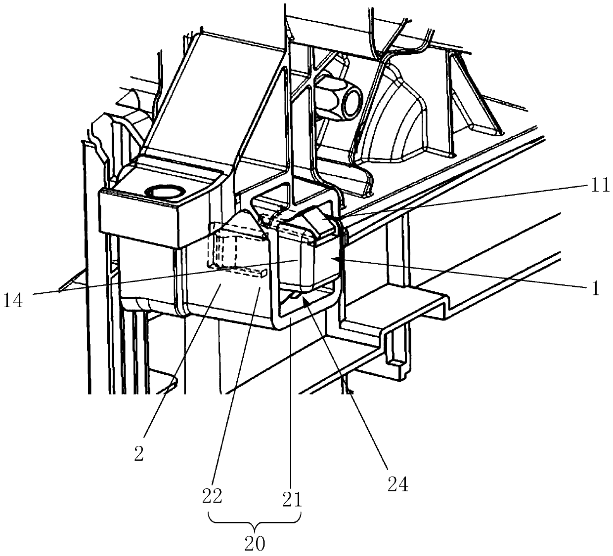 Front bumper assembly supporting structure