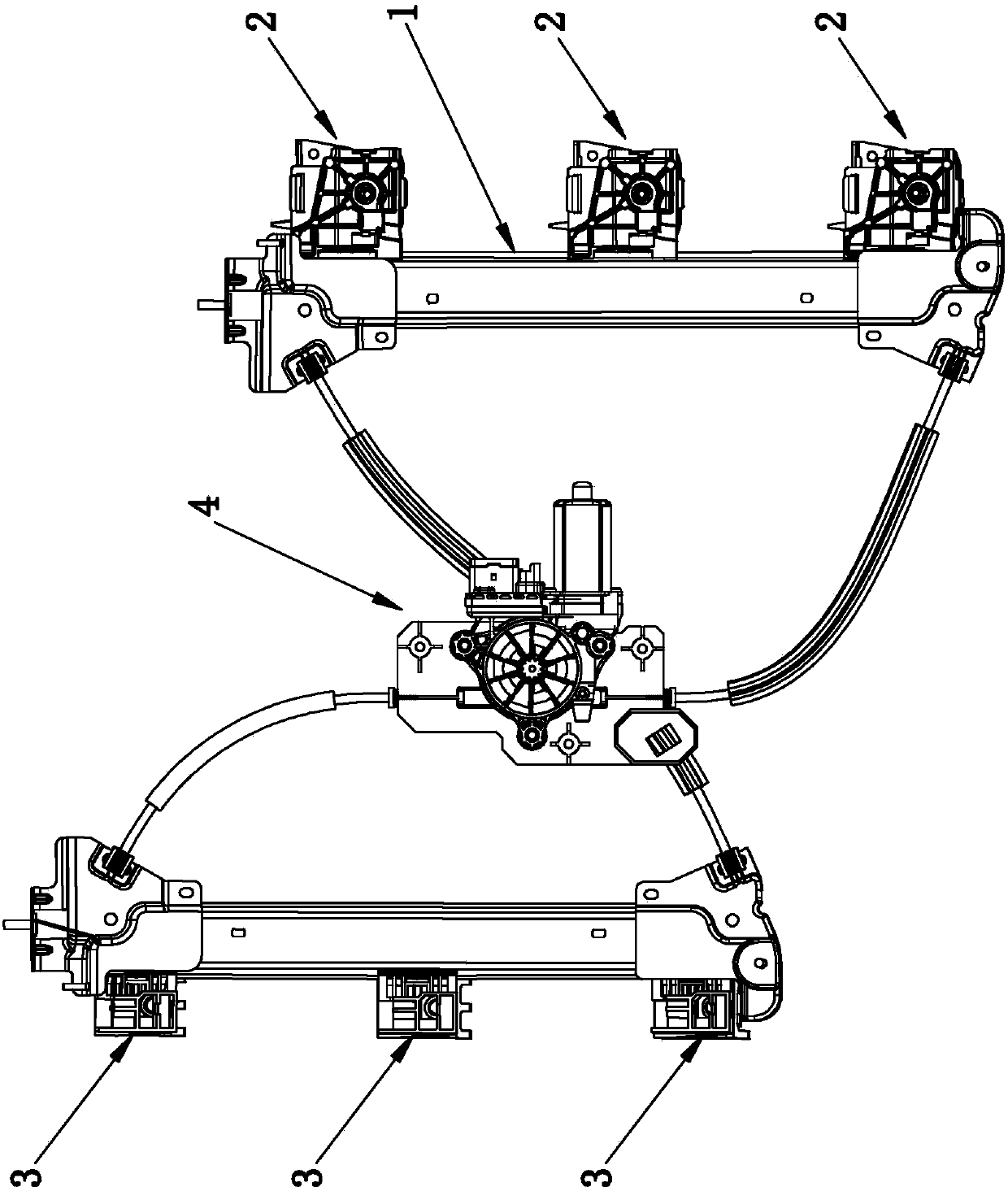 Double rail glass lifter