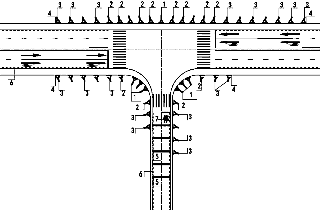 Design method of T-shaped intersection of arterial highway in mountain area for traffic safety