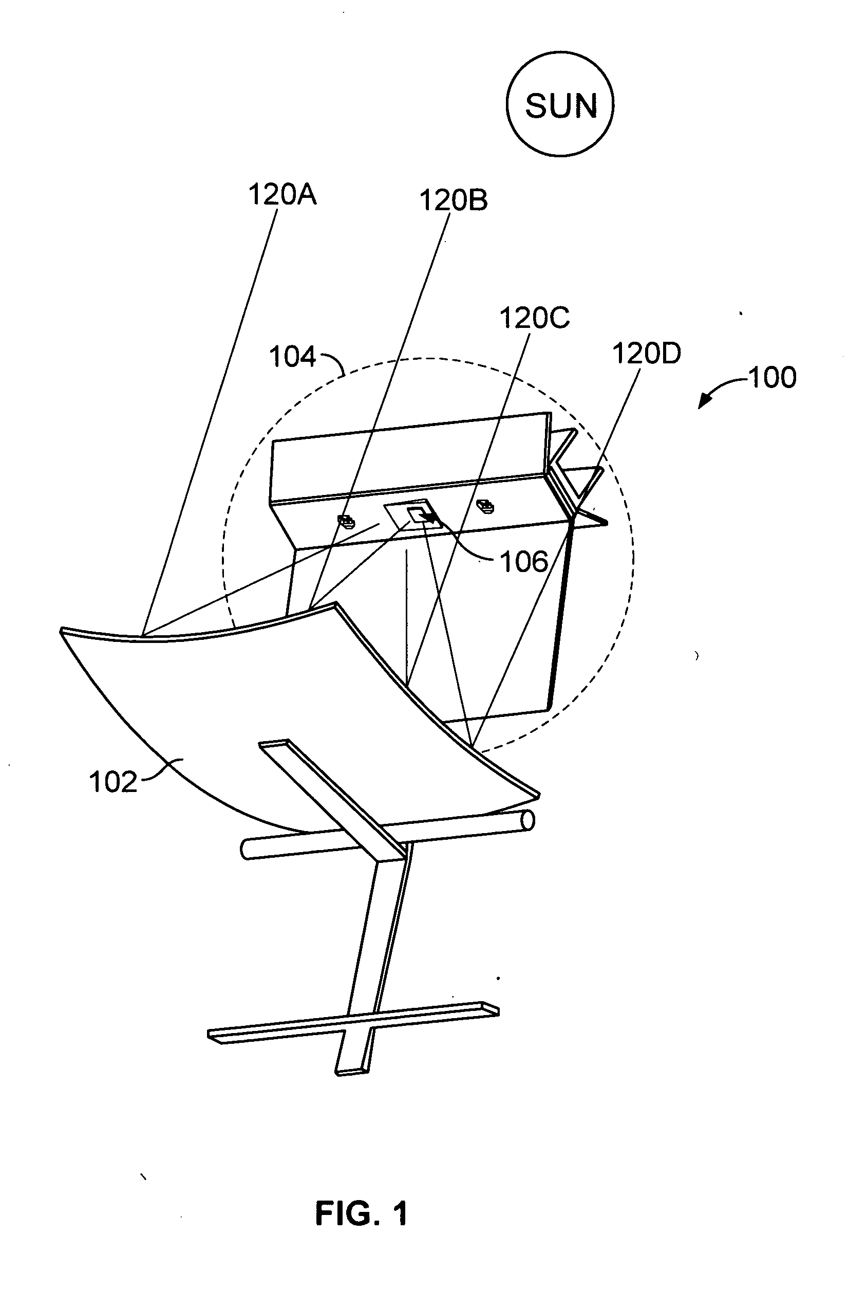 Reflective secondary optic for concentrated photovoltaic systems