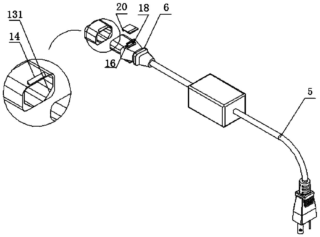 Anti-loosening computer power line assembly