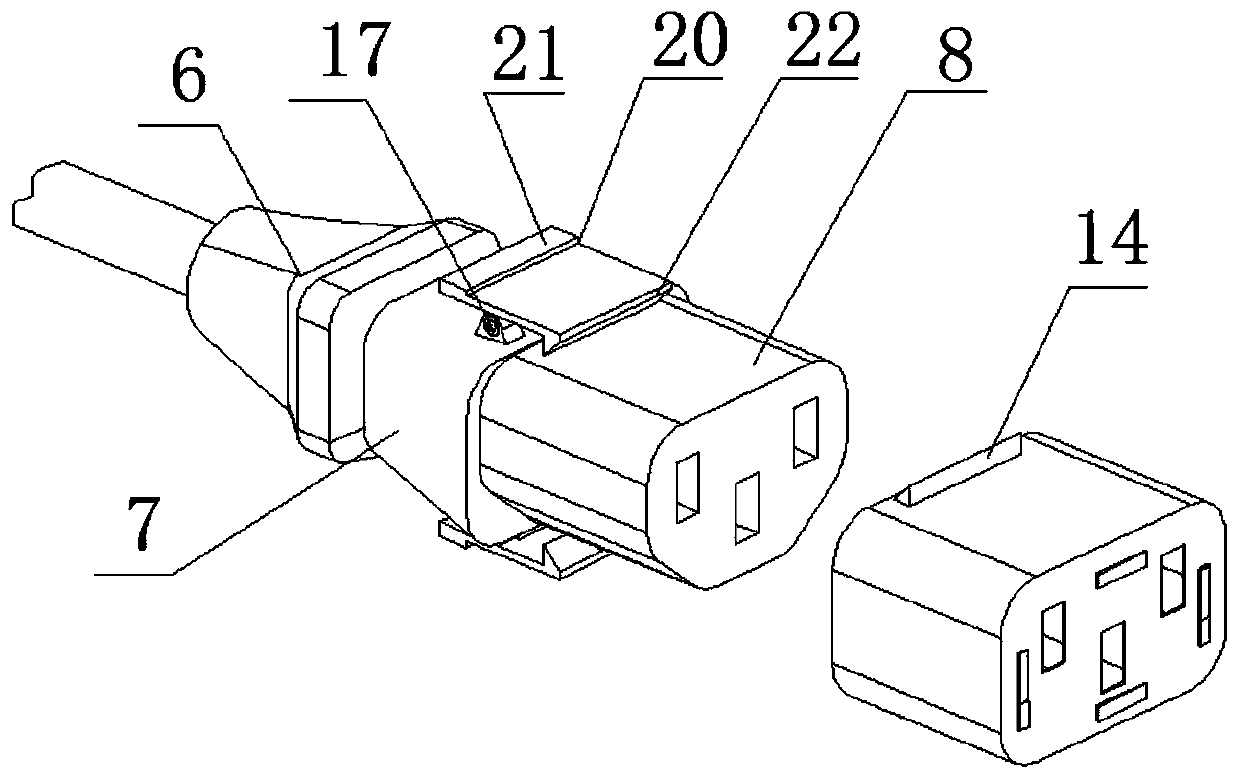 Anti-loosening computer power line assembly