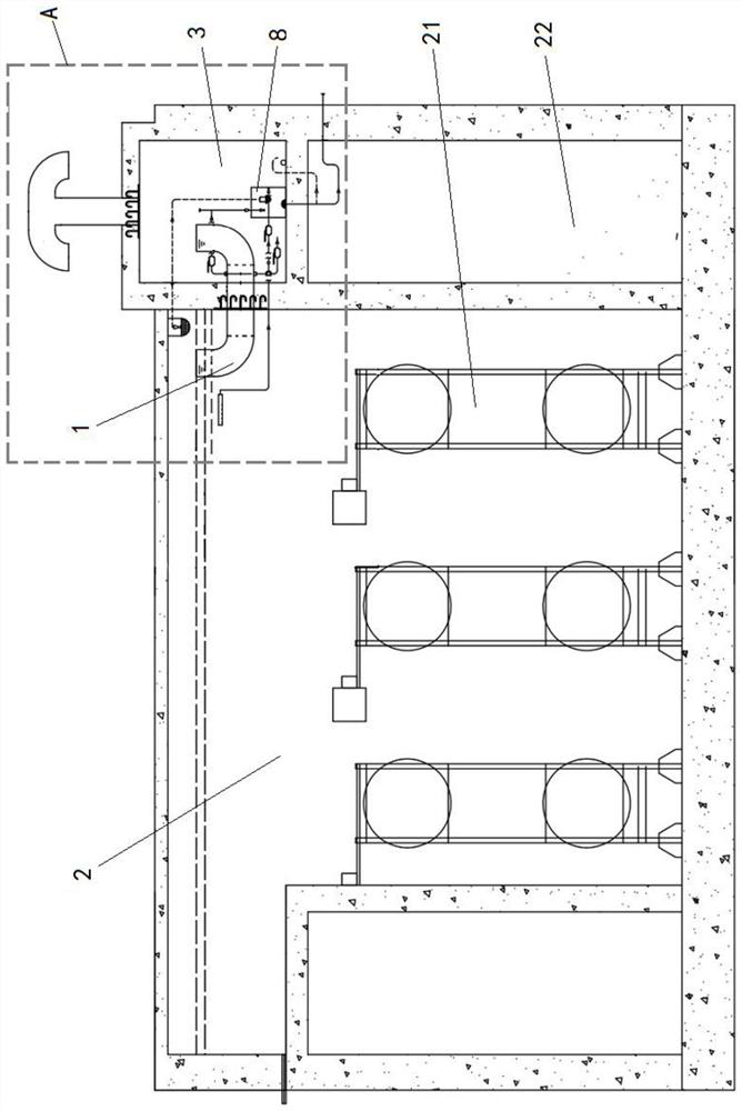 A passive heat conduction device and a secondary side passive cooling system