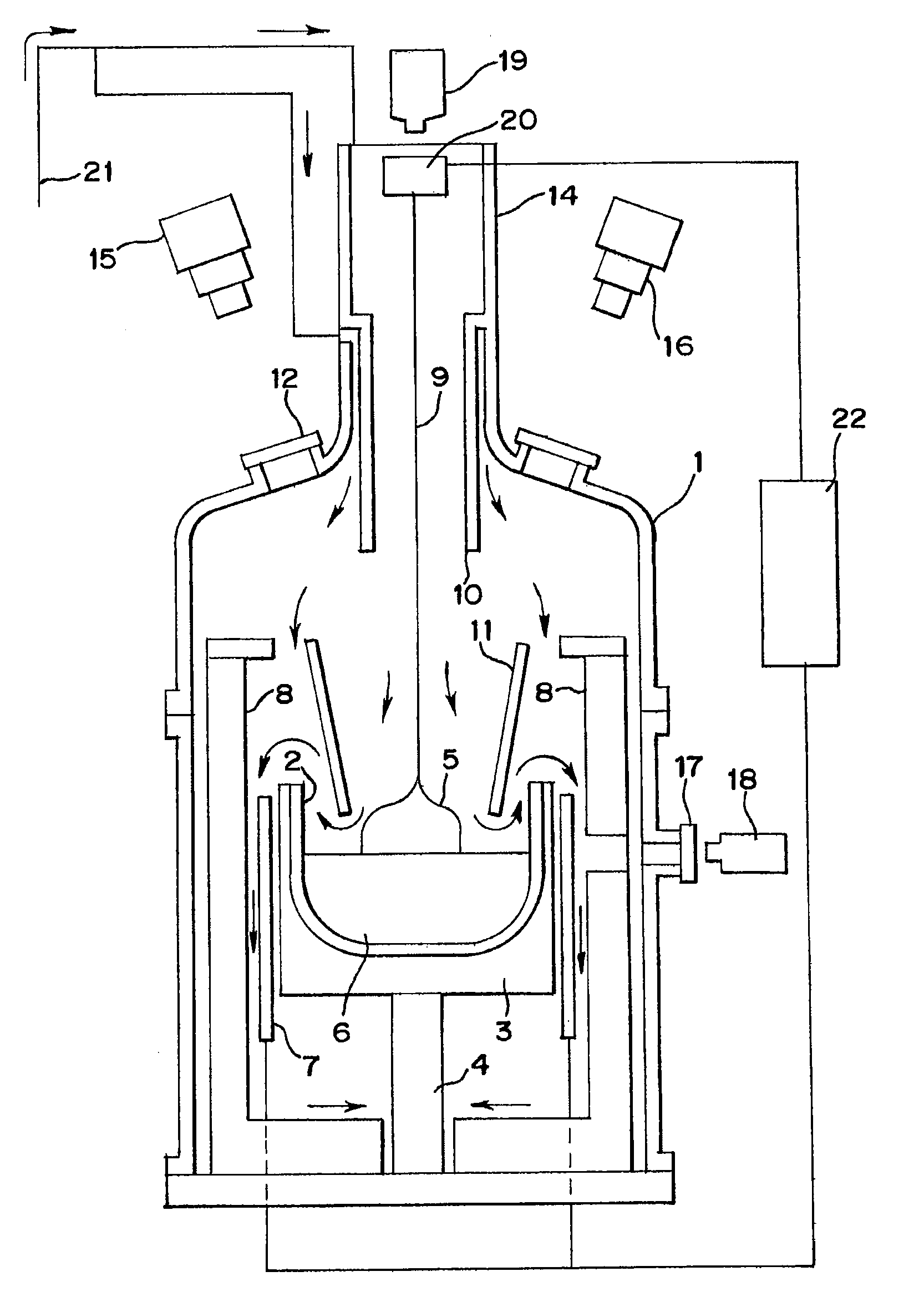 Method and apparatus for controlling diameter of a silicon crystal ingot in a growth process