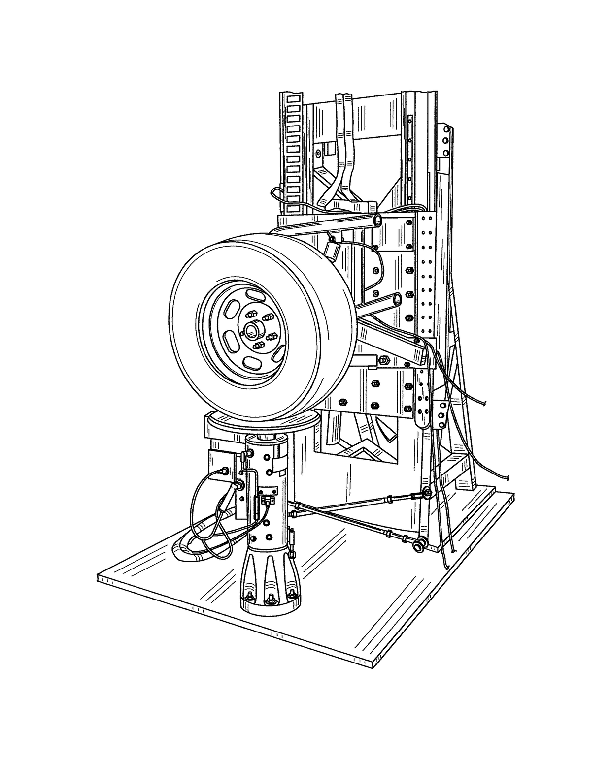 Imparting motion to a test object such as a motor vehicle in a controlled fashion with improved accuracy