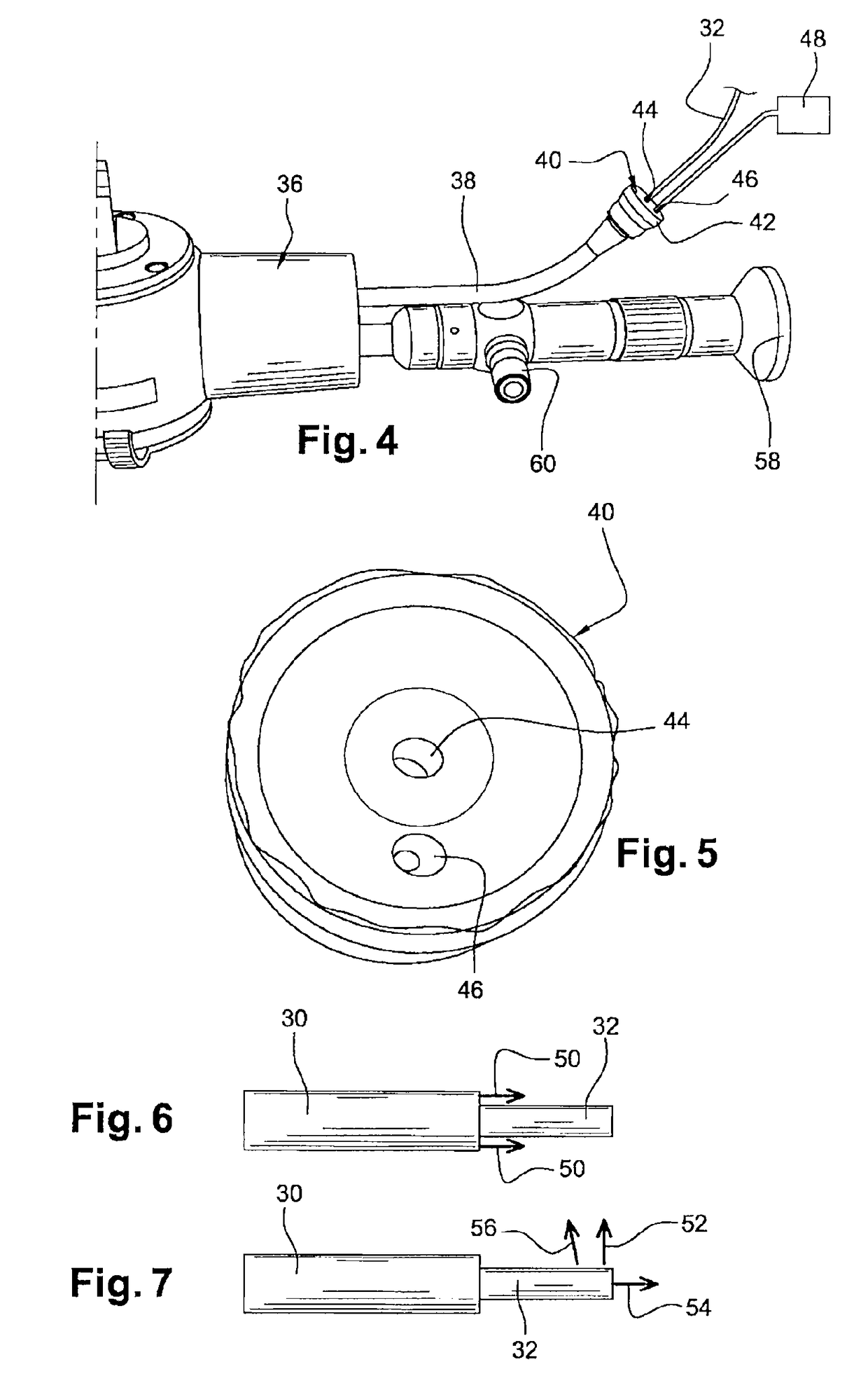 Device for searching for defects on parts by endoscopy