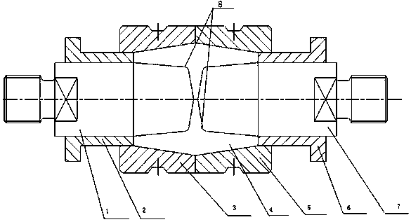 Forging forming method for inner ring and outer ring of motor train unit bearing with reasonable streamline distribution