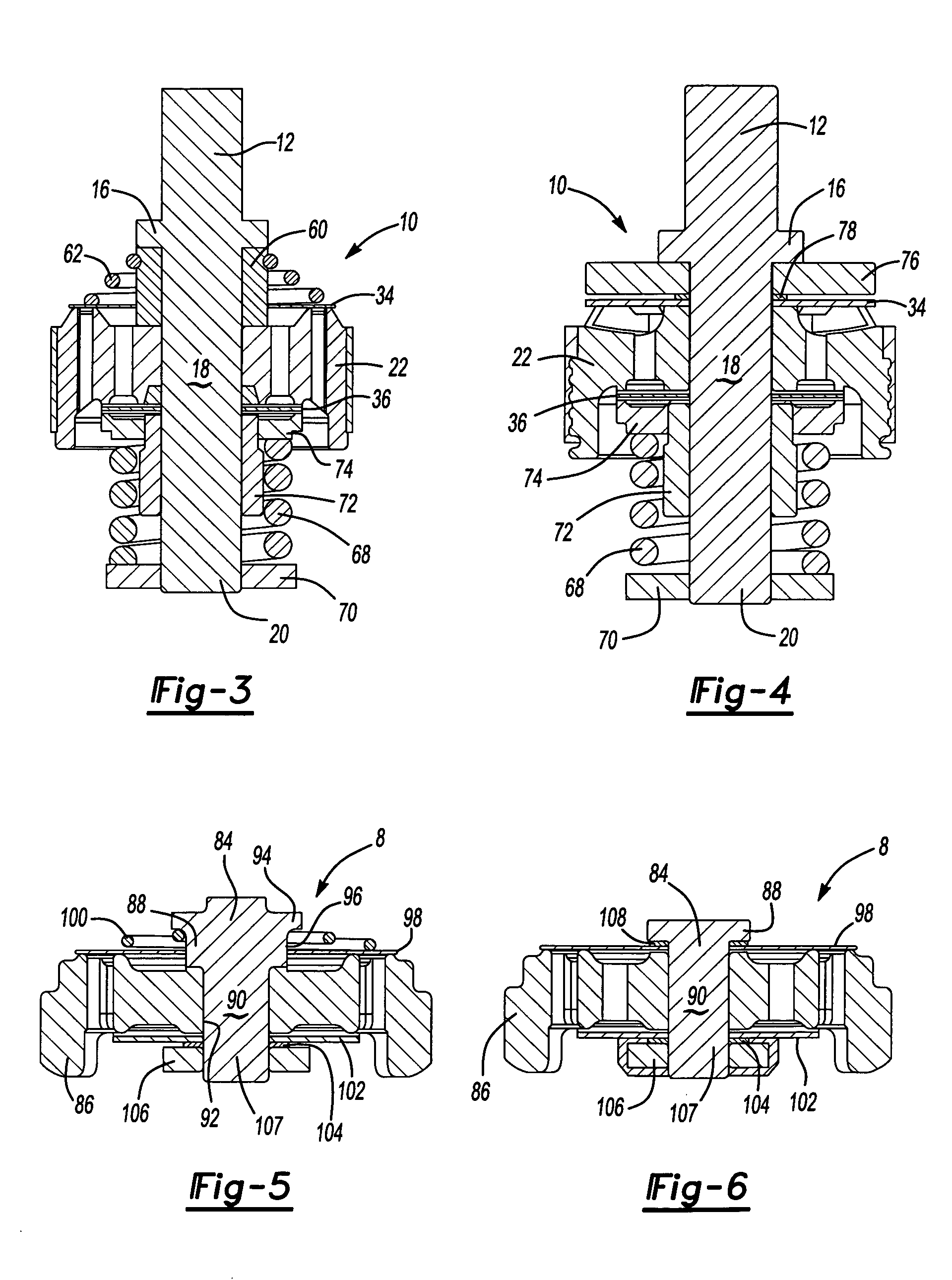 Damper valve body loading