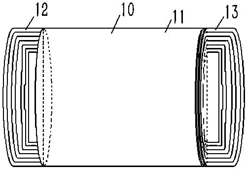 Method for making pole piece and battery cell, and battery core and pole piece for wound battery