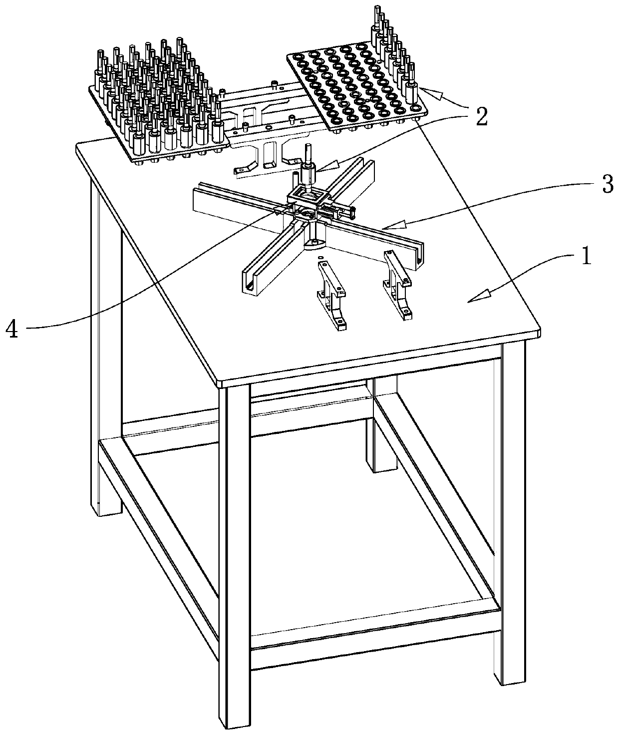 Automatic magnetic tile pushing machine