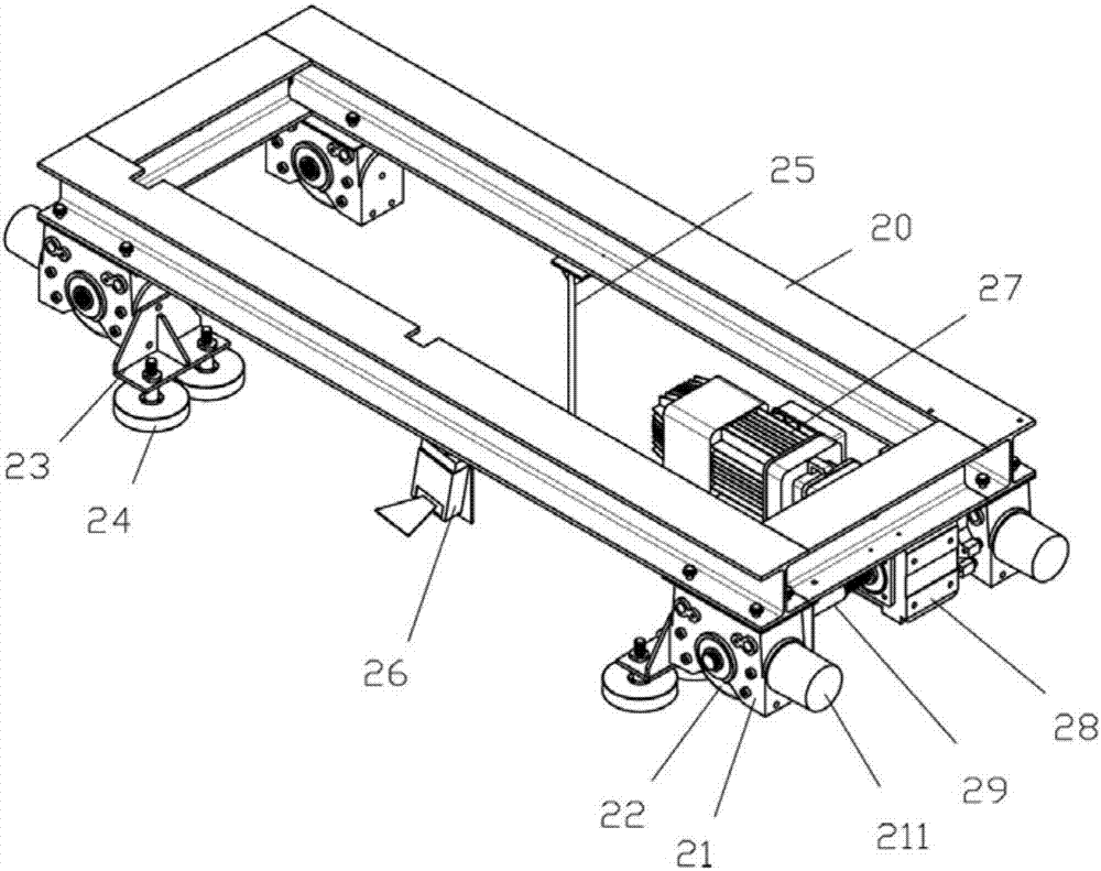 Transfer trolley for cloth during textile printing and dyeing