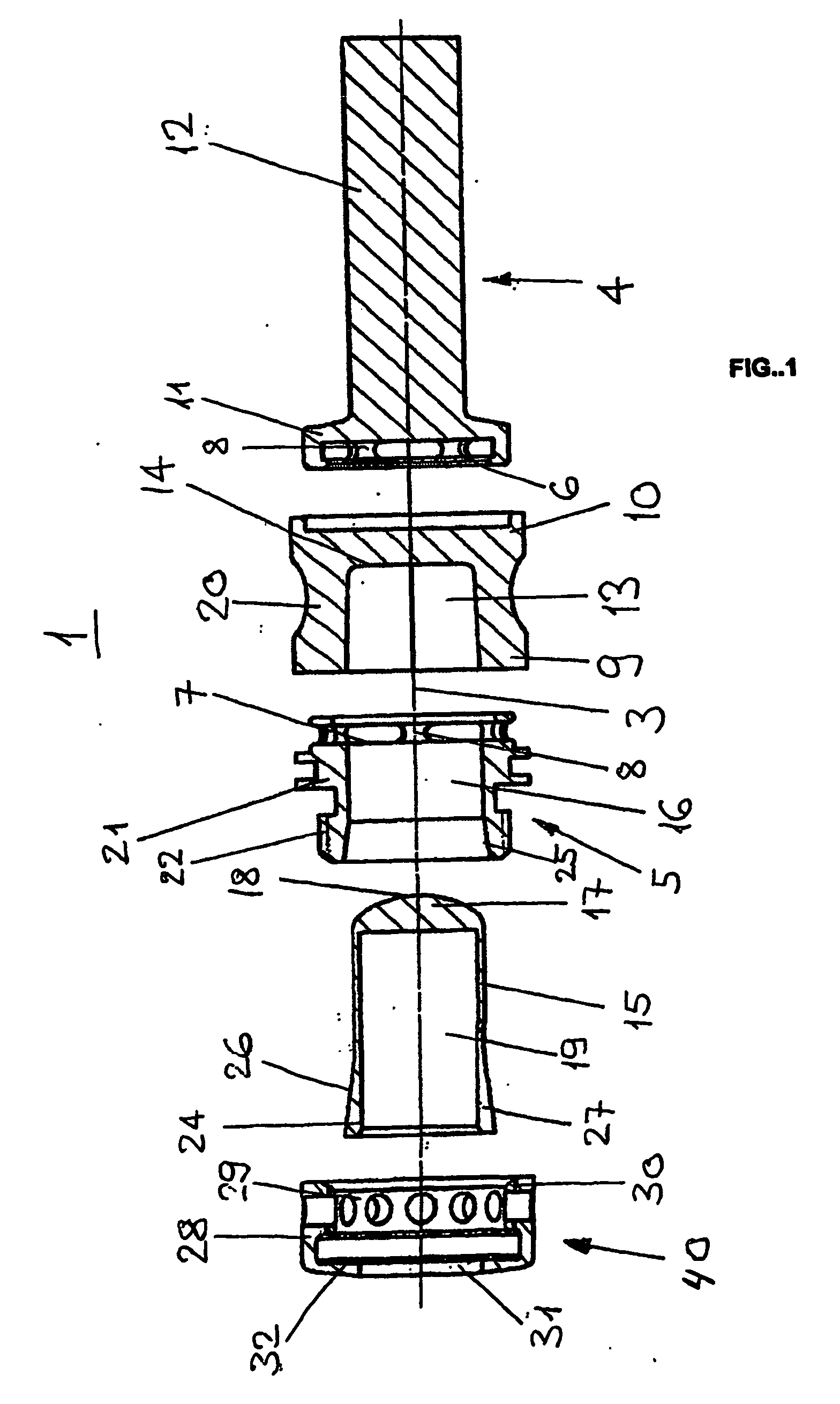 Dynamic damping element for two bones