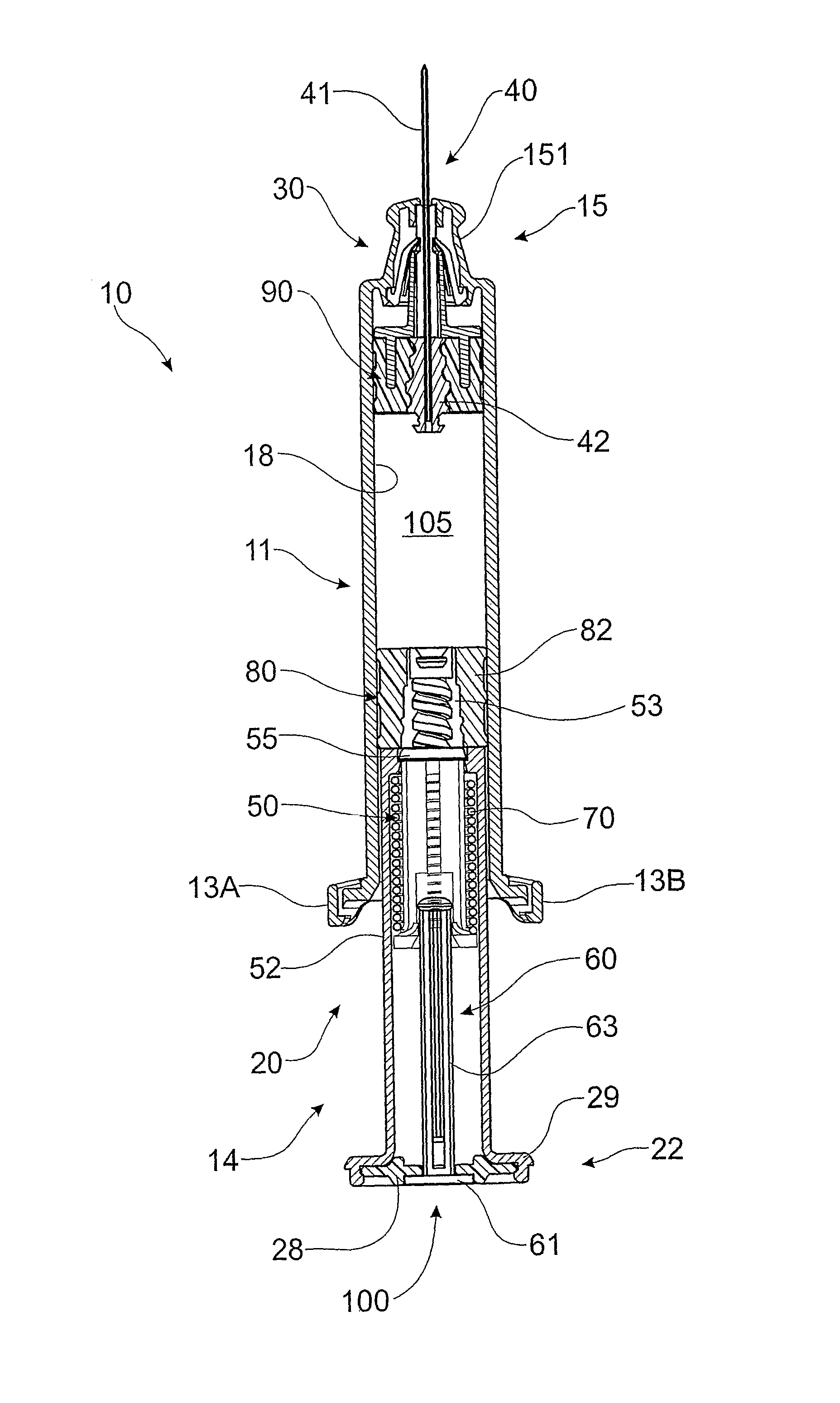 Controlled retraction syringe and plunger therefor