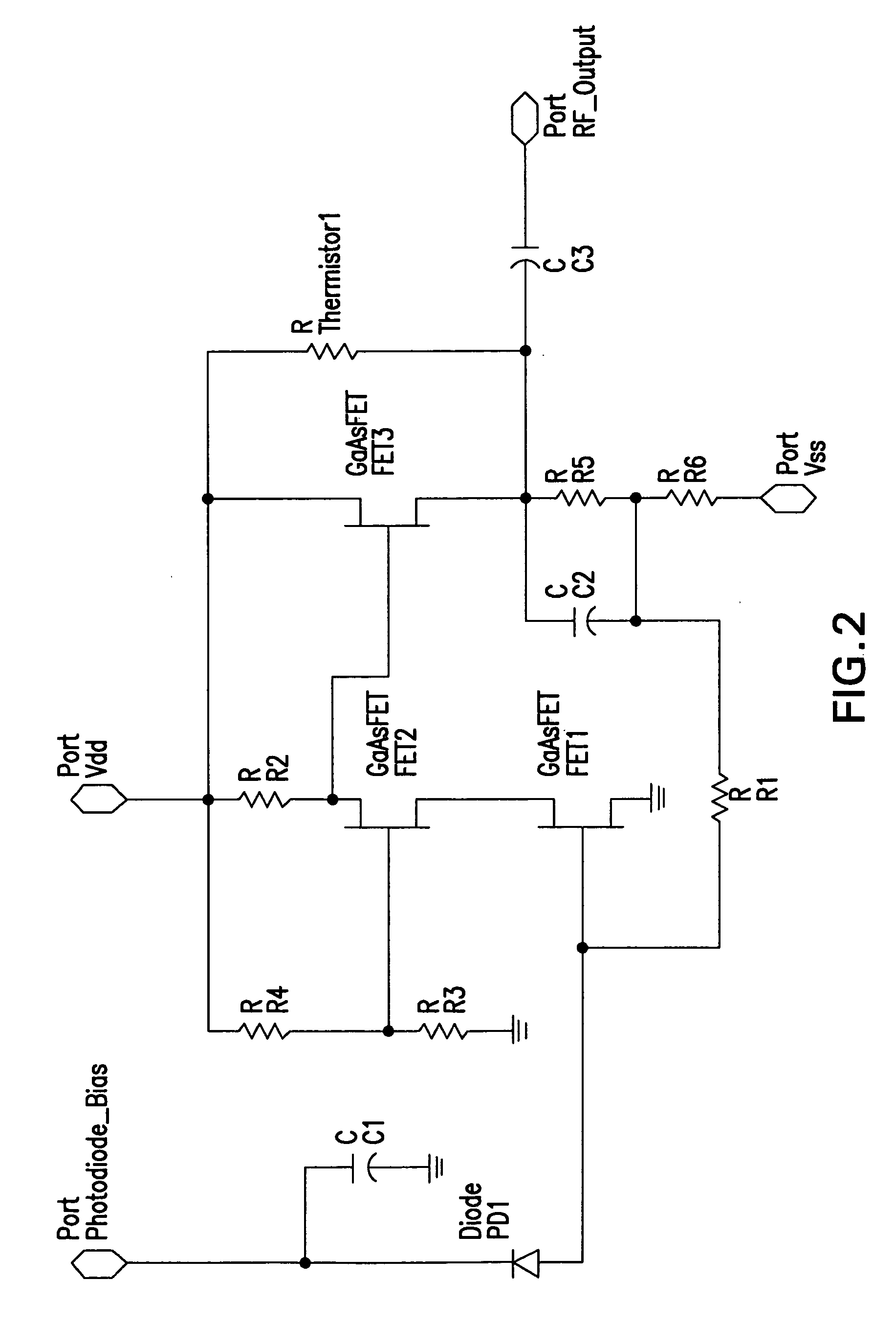 Distortion cancellation in a transimpedance amplifier circuit