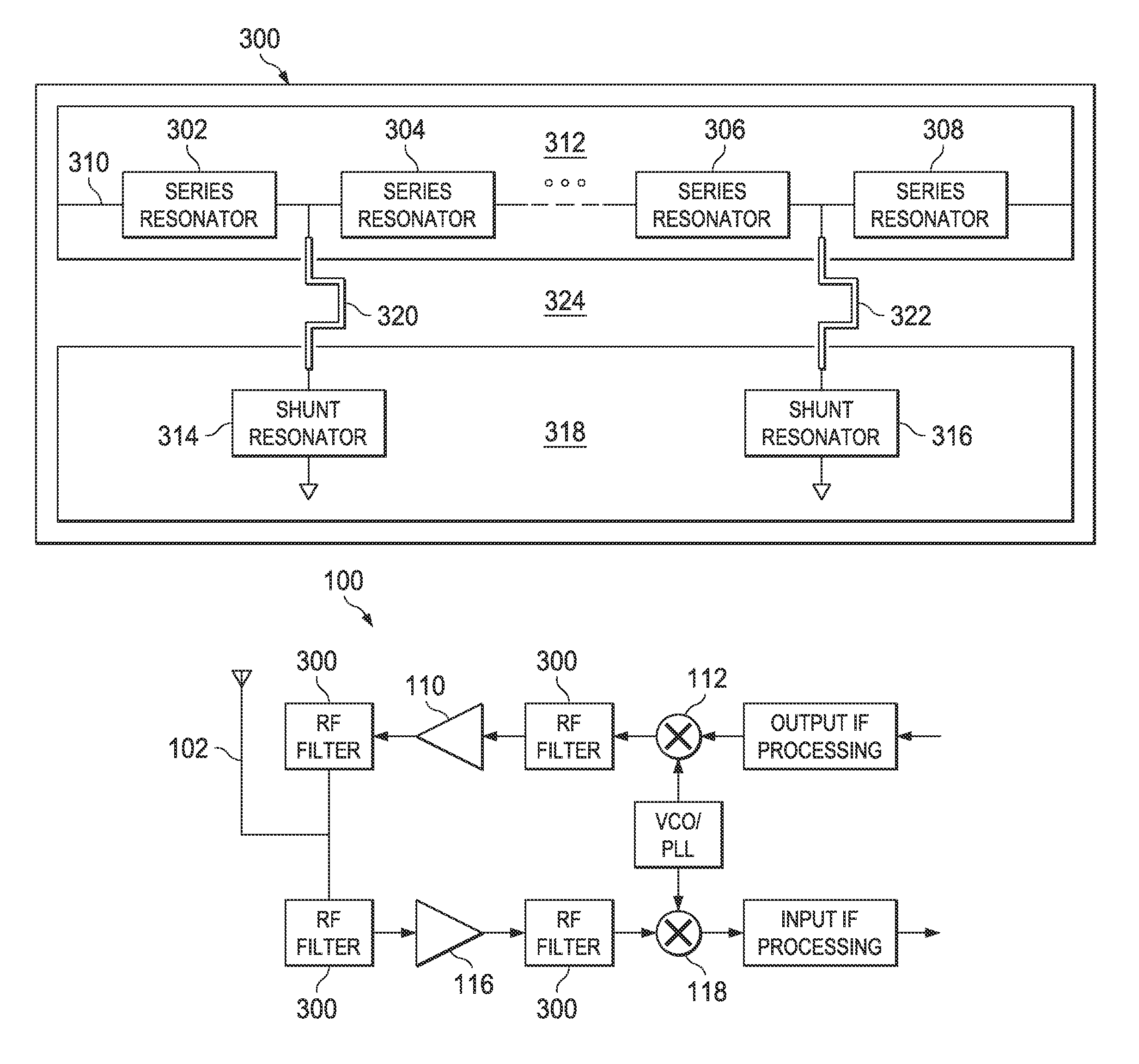 Acoustic filter and method of acoustic filter manufacture