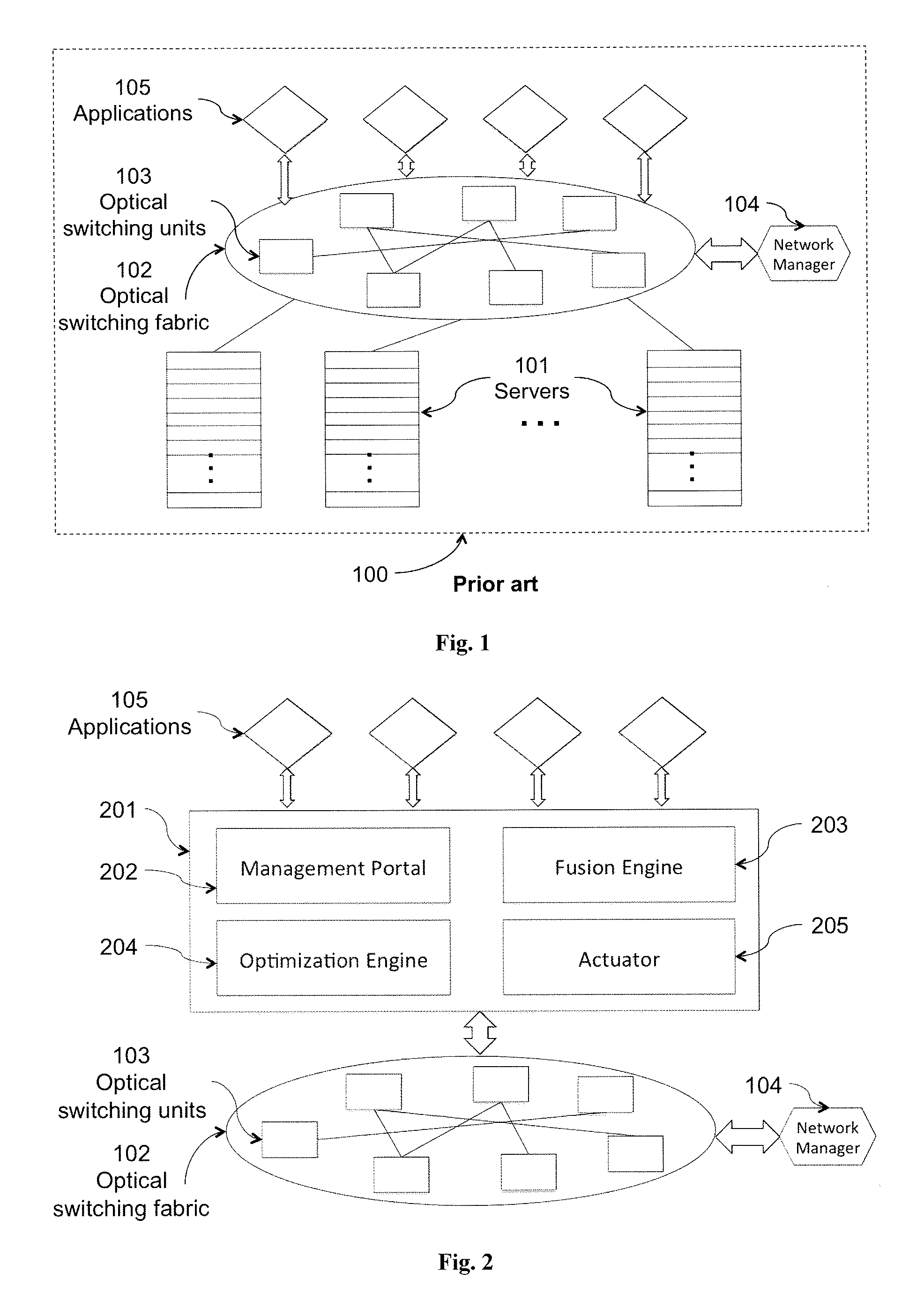 Method and apparatus for efficient and transparent network management and application coordination for software defined optical switched data center networks