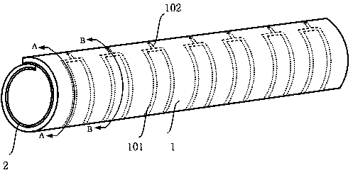 Double-layer rolled drip irrigation pipe and processing equipment and method thereof