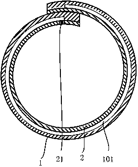 Double-layer rolled drip irrigation pipe and processing equipment and method thereof